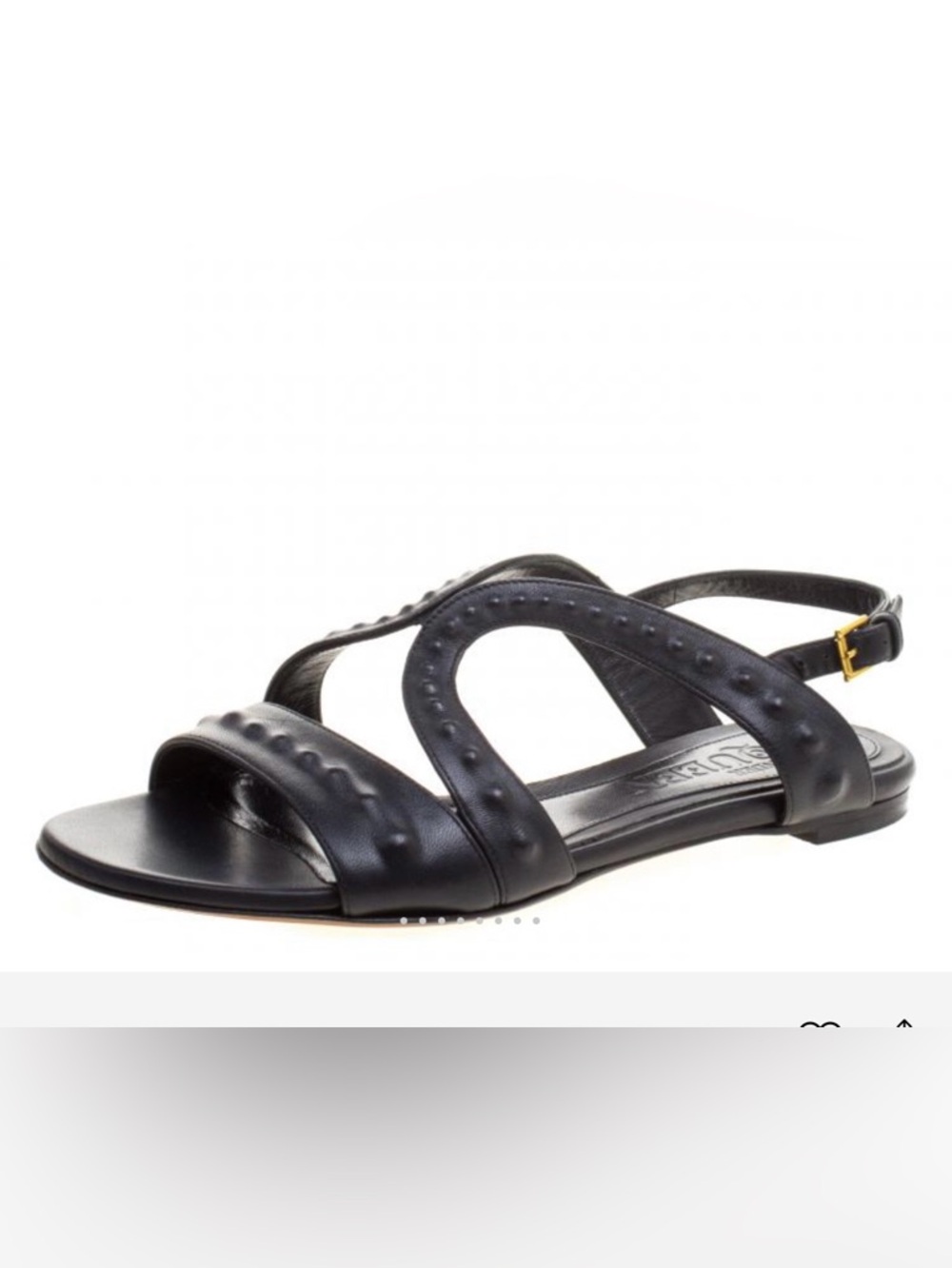Black Women's Leather Dress Sandals - Unbranded